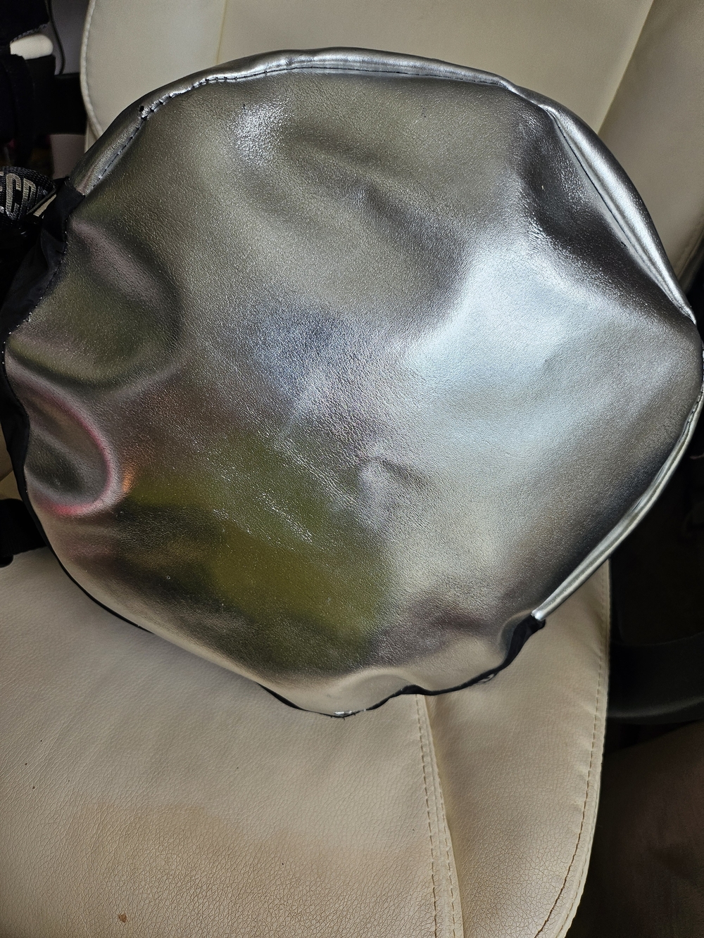Victoria's Secret Black & Silver Drawstring Backpack - Picture 8 of 8